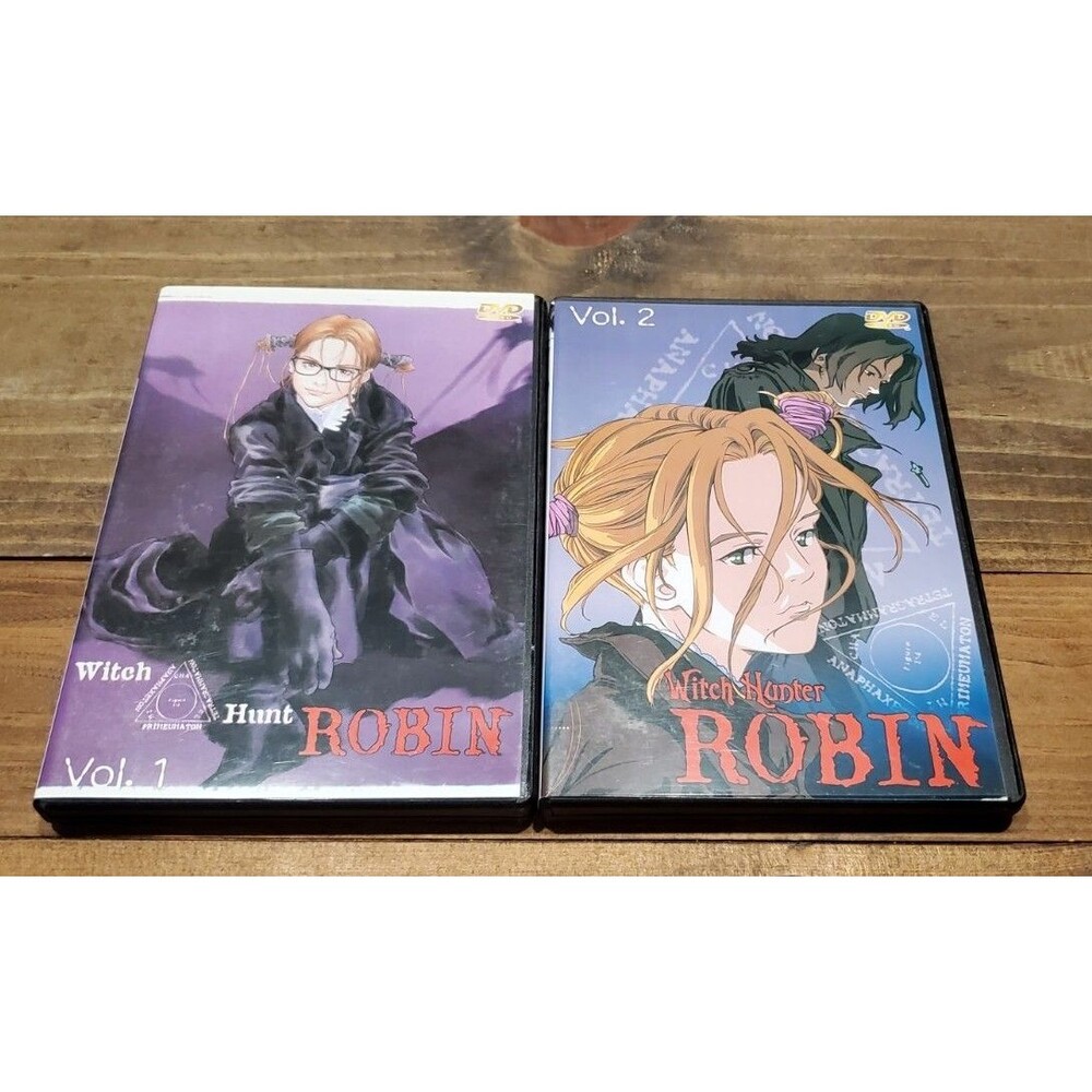 Witch Hunter Robin - Vol. 1: Arrival and Vol. 2: Belief (DVD, 2003) Lot Japanese